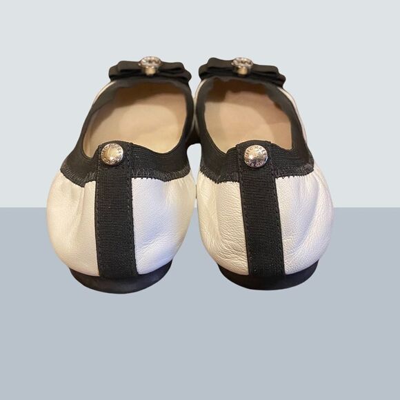 Michael Kors "Dixie" Black White Ballet Flats 6.5 - Picture 4 of 5